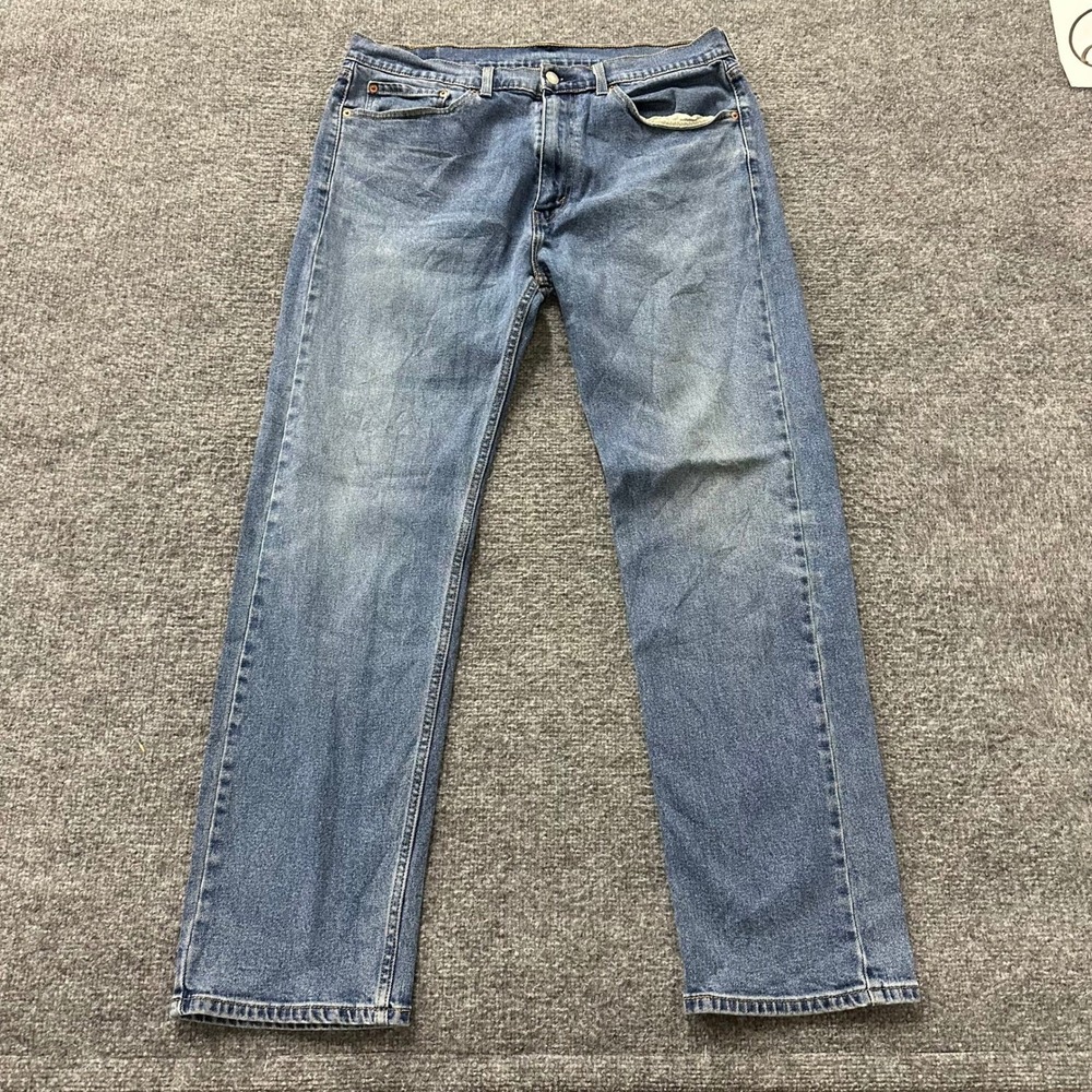 Levi's Jeans Mens Size 36x32 Blue 505 Straight Leg Stretch Denim Classic Casual